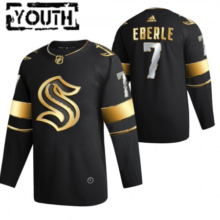 Seattle Kraken Dresy Jordan Eberle 7 2021-22 Černá Golden Edition Authentic - Dětské